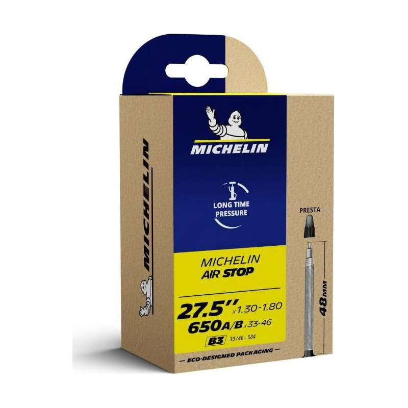 Chambre à Air vélo Michelin Air Stop B3 27,5" x 1,50/1,70 (650B X 35) Presta