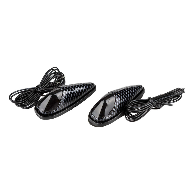 Clignotants Tun'R Goutte d'eau mini autocollant fumé/carbone
