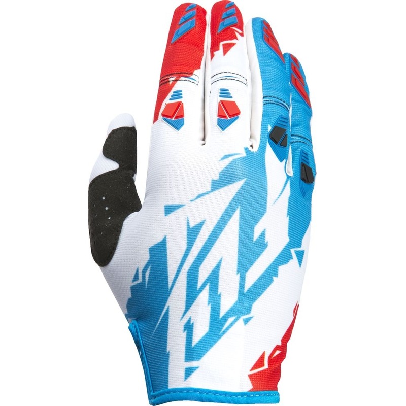 Gants cross Fly Racing Kinetic rouge/blanc/bleu- M-9