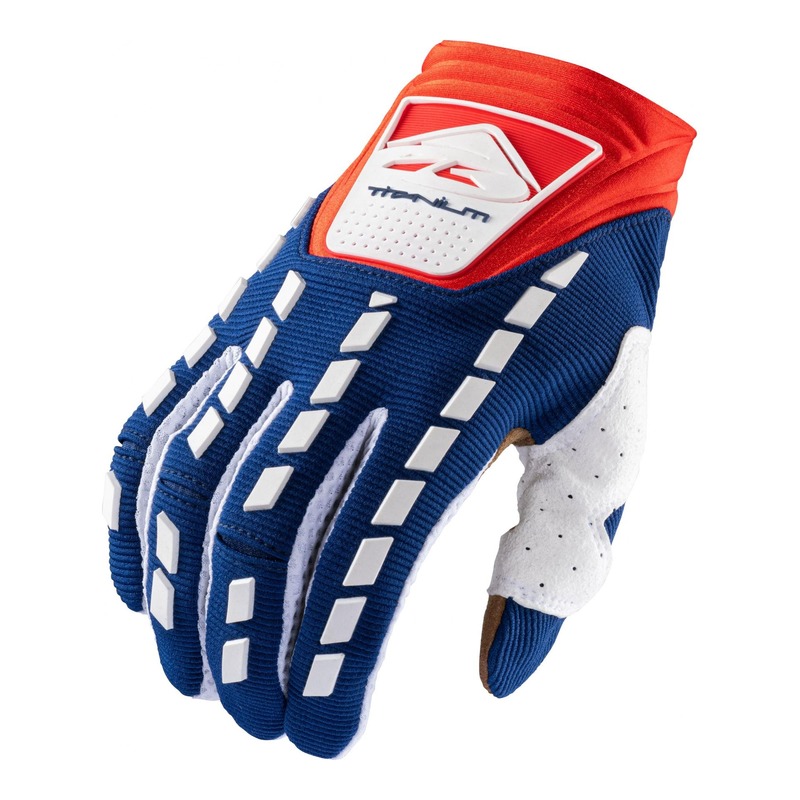 Gants cross Kenny Titanium navy/rouge- 7