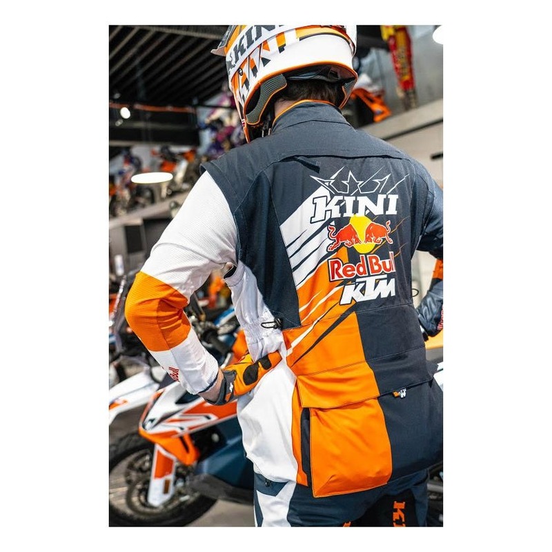 Gants cross Kini Red Bull Competition orange/blanc/bleu - Équipement Cross  sur La Bécanerie