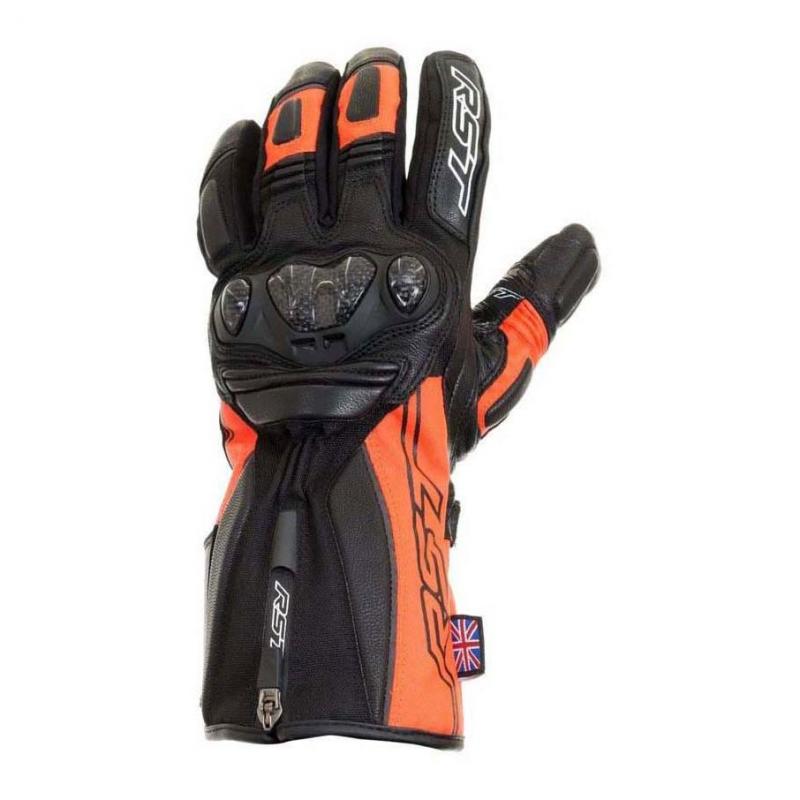 Gants cuir/textile RST Ladies Paragon V waterproof rouge fluo- 6