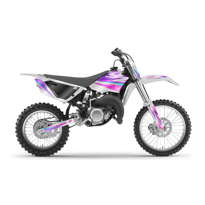 Kit déco La Bécanerie Factory violet/blanc brillant Yamaha YZ 85 15-
