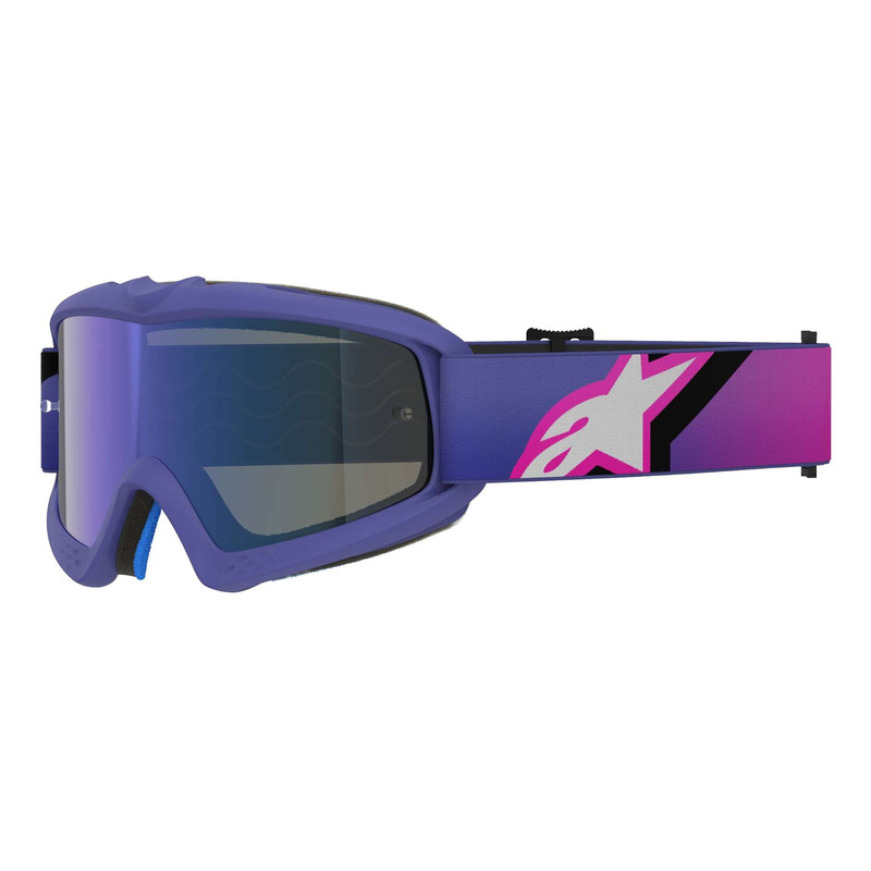 Masque cross enfant Alpinestars Vision Youth Corp purple/fluo pink – Iridium blue
