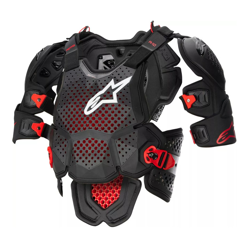 Pare-pierre Alpinestars A-10 V2 Full Chest Protector anthracite/noir/rouge
