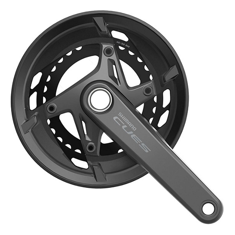 Pédalier Vélo Shimano Cues FC-U6010-2 Double Plateaux 11 Vitesses 46-32 Dents