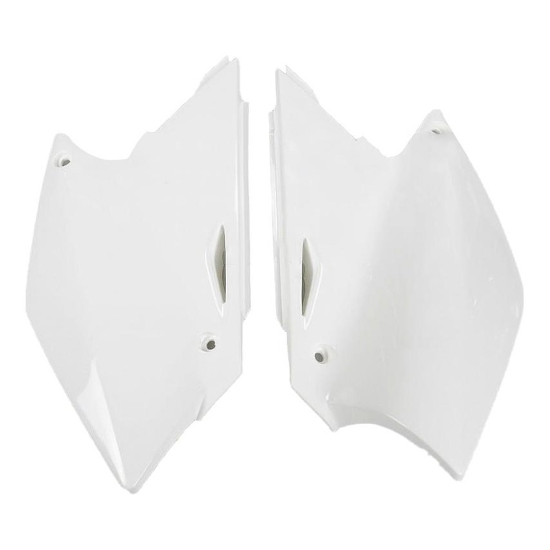 Plaque numéro latérale UFO Kawasaki 250 KX-F 04-05 blanc