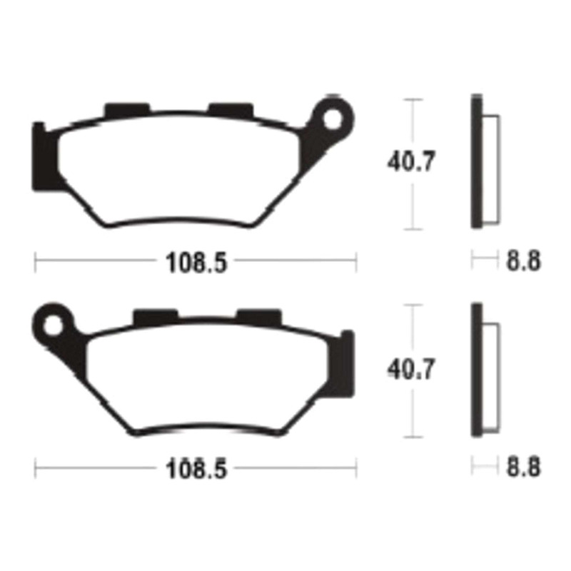 Plaquettes de frein Tecnium sintÃ©risÃ© MF483