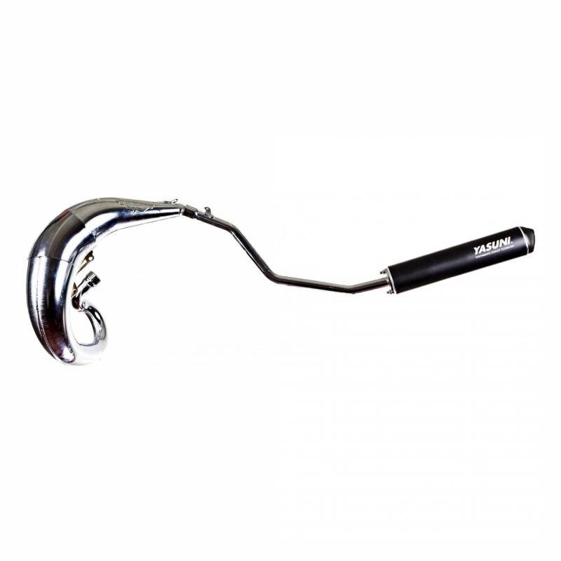 Pot d'échappement Yasuni Cross ML noir chrome gauche AM6