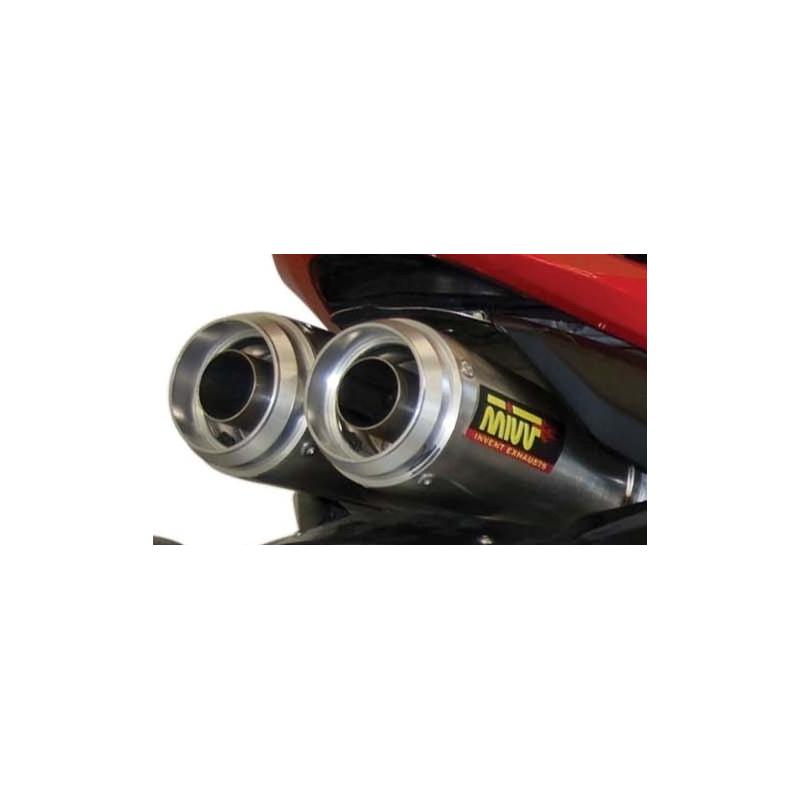 Silencieux double MIVV X-Cone Plus inox satiné Honda CBR1000RR 04-06