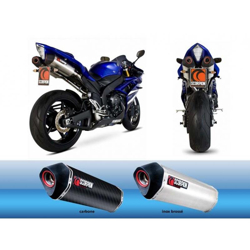 Silencieux homologué Scorpion Serket inox brossé pour Yamaha YZF-R1