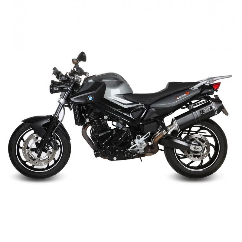 Silencieux MIVV Speed Edge Steel Black/casquette carbone BMW F800R