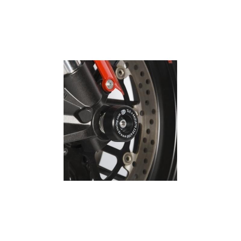 Tampons de protection de fourche R&G Racing noirs Ducati 848 Streetfighter 12-15