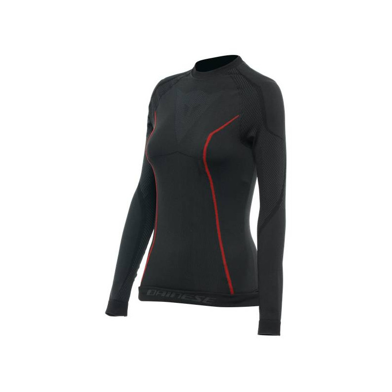 Tee-shirt manches longues femme Dainese Thermo LS Lady noir/rouge