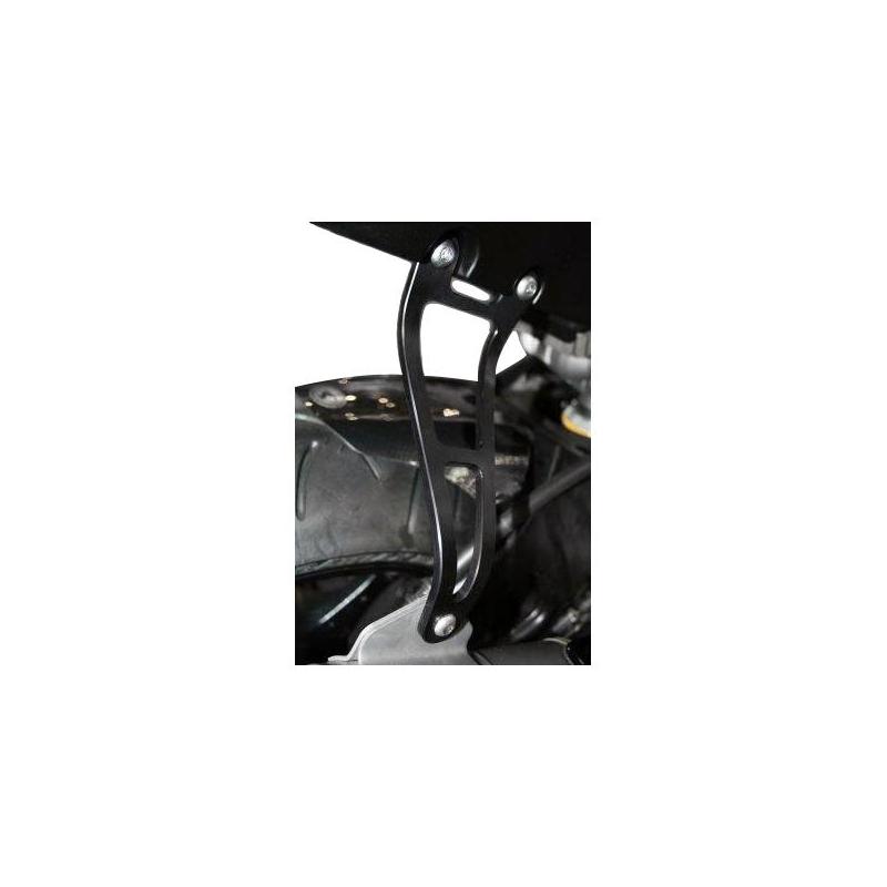 Patte de fixation de silencieux R&G Racing noire Aprilia RSV 1000 R 04-07 la paire