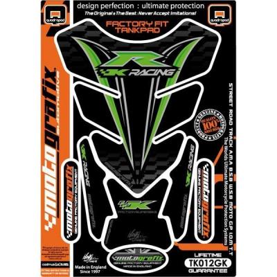 Protection de réservoir Motografix noir/vert Kawasaki 4 pièces