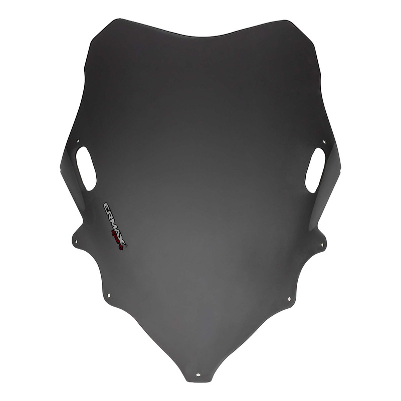 Bulle Ermax Hypersport 55 cm découpe en V Yamaha T-Max 500 08-11 noir clair