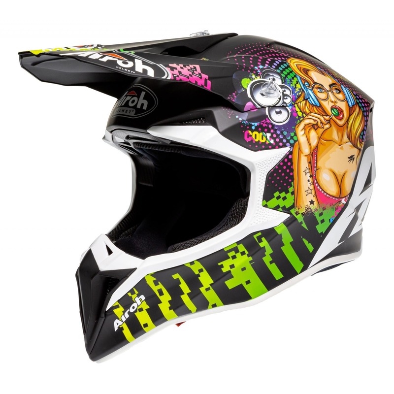 Casque cross Airoh Wraap Pin-Up mat- XS