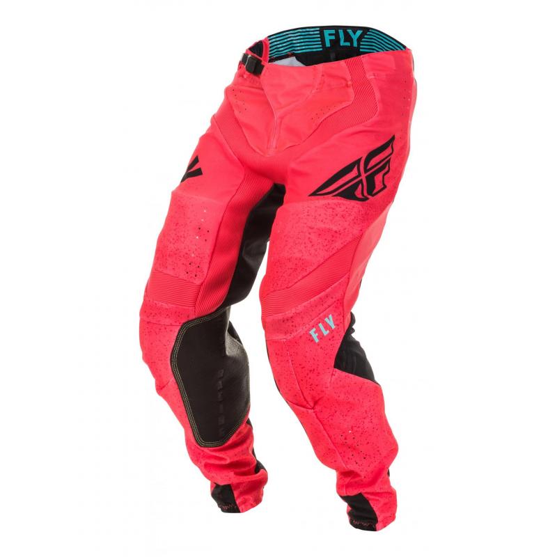Pantalon cross Fly Racing Lite Hydrogen corail/noir/bleu- 28