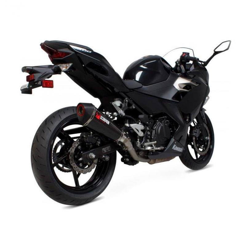 Silencieux Scorpion Serket Taper carbone Kawasaki Ninja 400 18-20