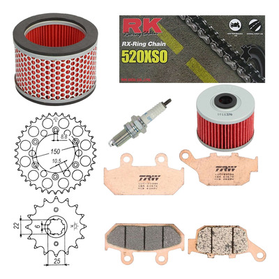 Kit entretien NF Prokit premium Honda NX 650 Dominator 1988