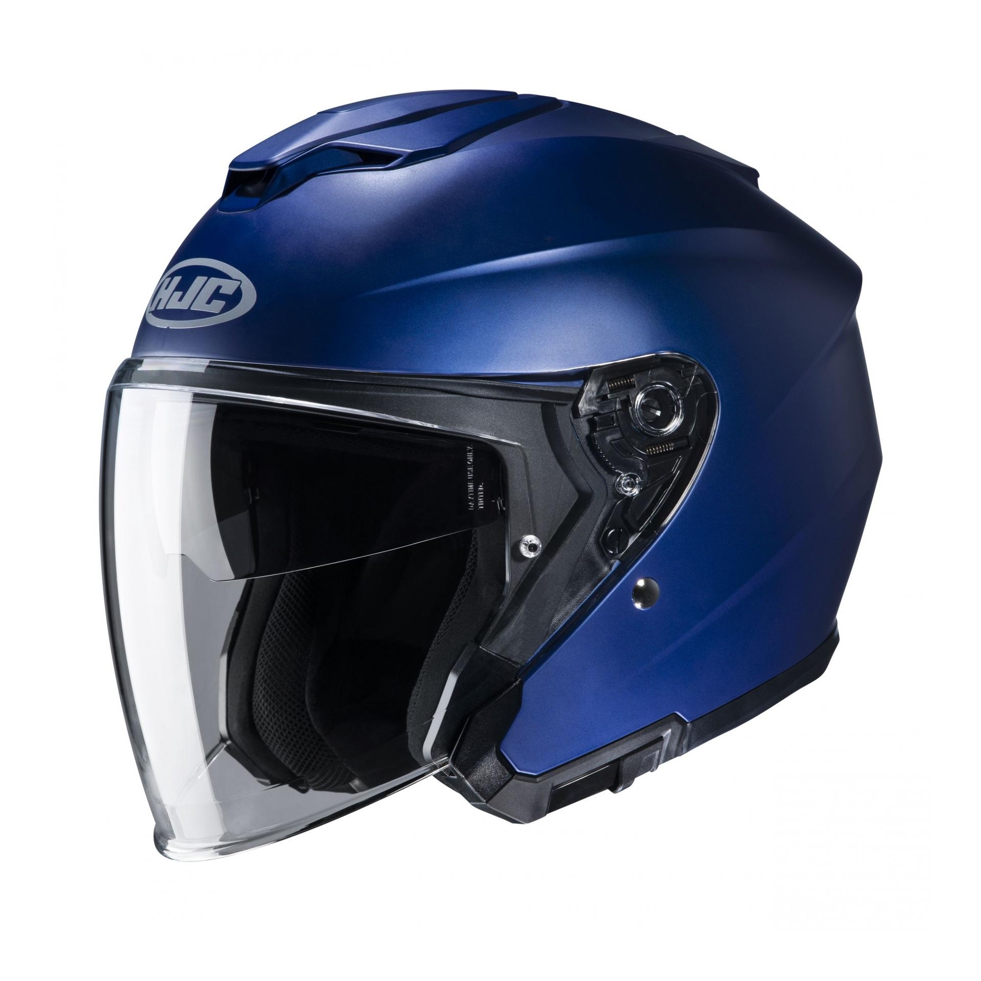Casque jet HJC I30 Uni bleu métal semi mat - Casque moto sur Bécanerie