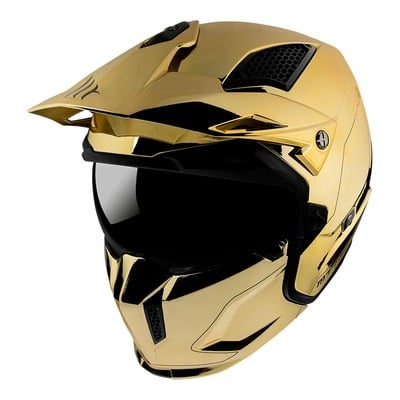Casque transformable MT Helmets Streetfighter SV Uni chrome or