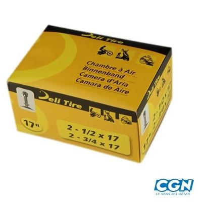 Chambre à Air 17 2 3/4x17 Vs Deli valve Droite Filetée avec Écrou