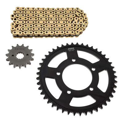 Kit chaîne EK/PBR 15x45-116m chaîne 530 SRX2 or couronne acier Suzuki GSX 750 F 98-06