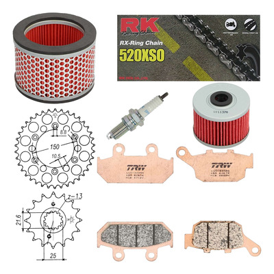 Kit entretien NF Prokit premium Honda NX 650 Dominator 1990