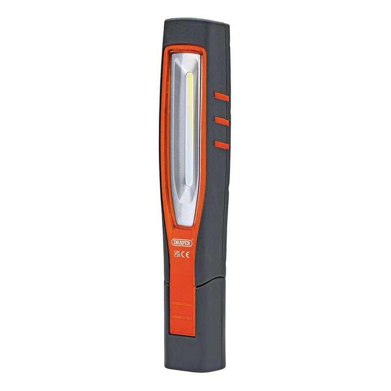 Baladeuse rechargeable USB Draper LED COB SMD 1000 Lumens orange