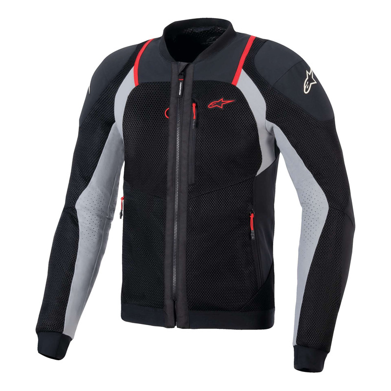 Blouson textile Alpinestars Troop-Air Pro black/ash gray/bright red