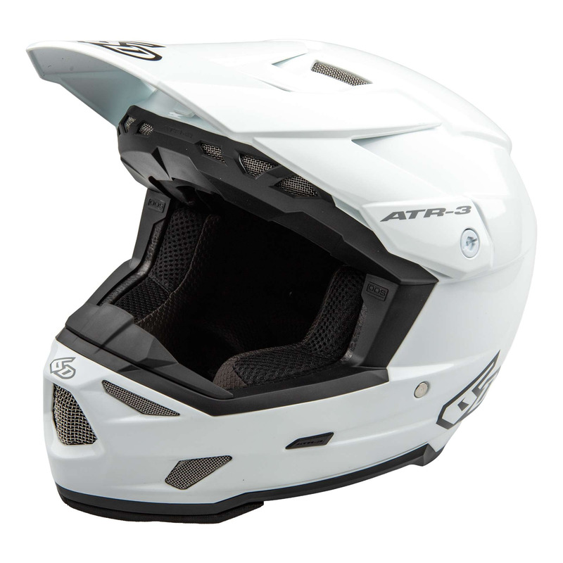 Casque cross 6D ATR-3 Solid glossy white
