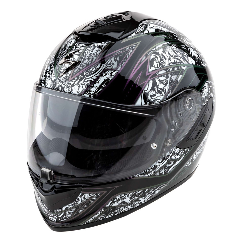 Casque intégral Scorpion Exo-1400 Evo II Air Fantasy noir/blanc