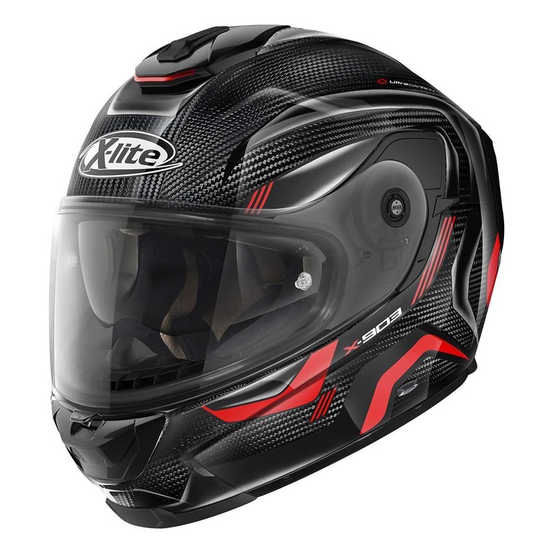 Casque intégral X-Lite X903 Ultra Carbon Maven N-Com carbone/rouge- 2