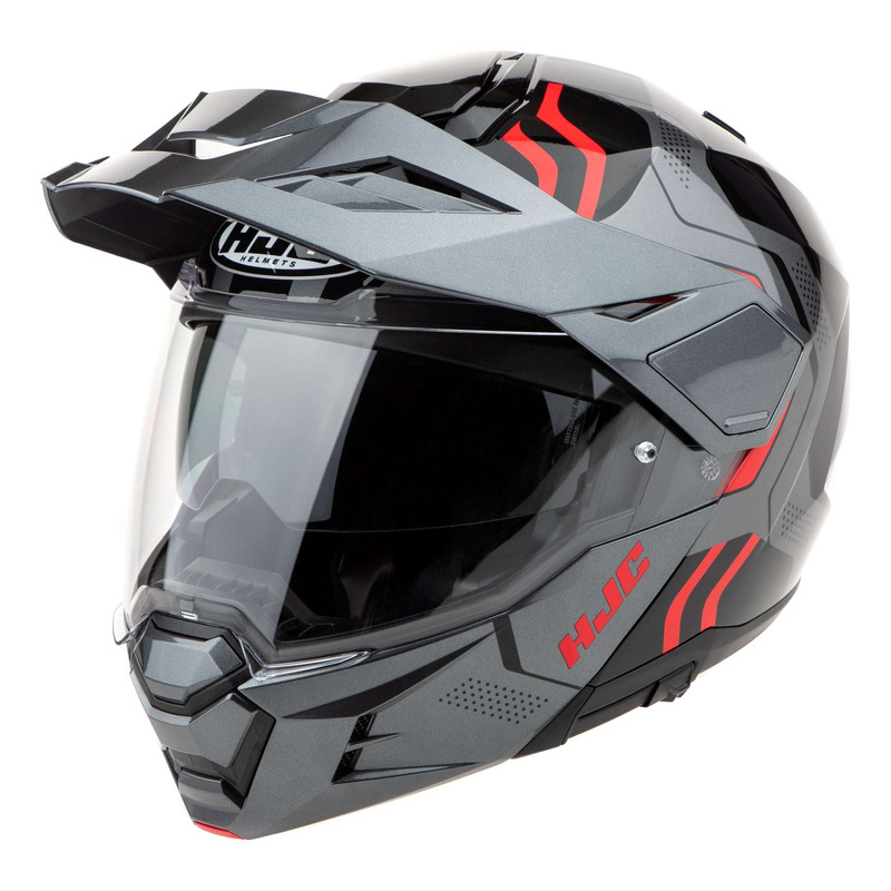 Casque modulable HJC i80 Velly MC1 noir/gris/rouge brillant