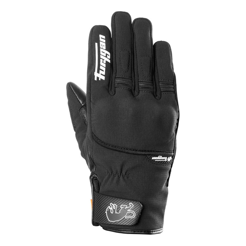 Gants cuir/textile femme Furygan Jet Lady All Seasons D3O Evo noir/blanc