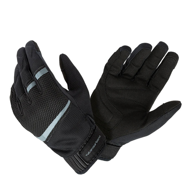 Gants textile été Tucano Urbano Penna Mesh noir/gris
