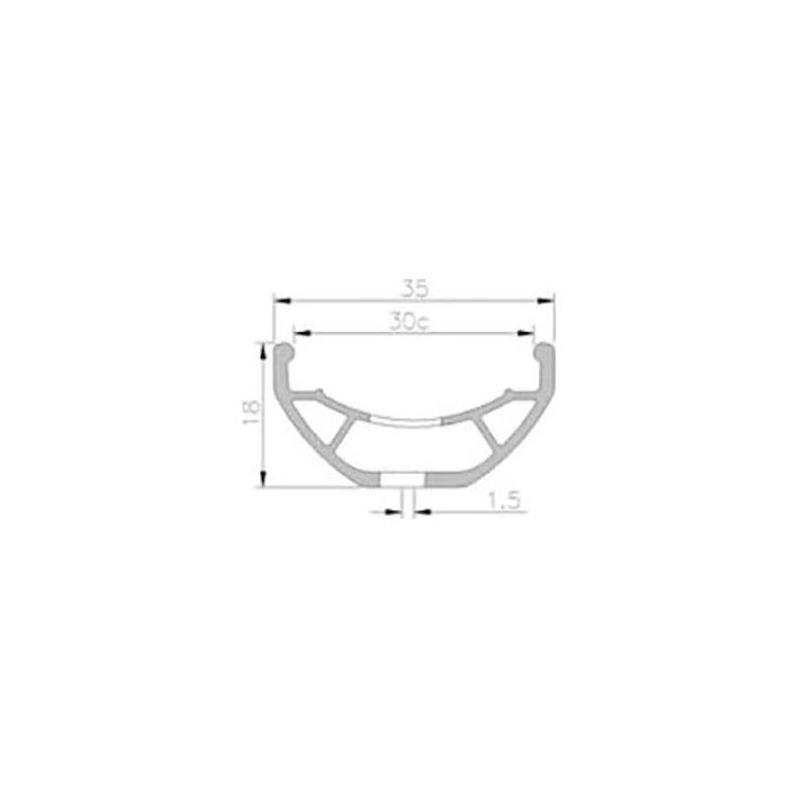 Jante vtt 29 mach1 klixx disc noir 36t. double paroi