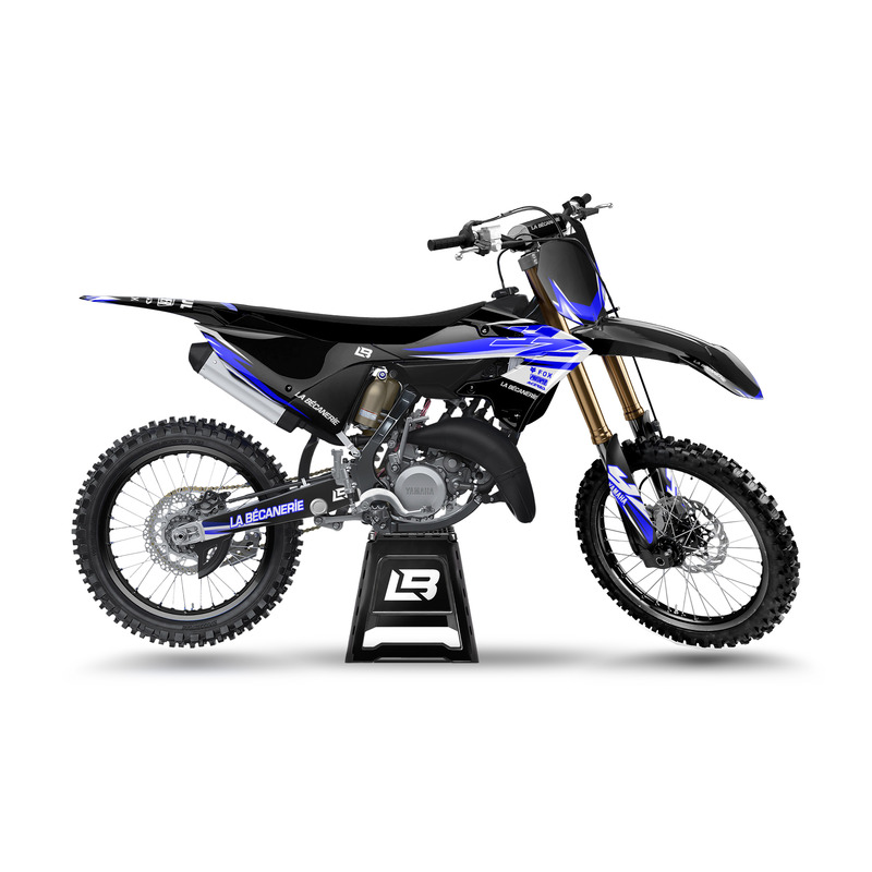 Kit déco La Bécanerie Factory blanc/bleu/noir brillant Yamaha YZ 125 / 250 22-26