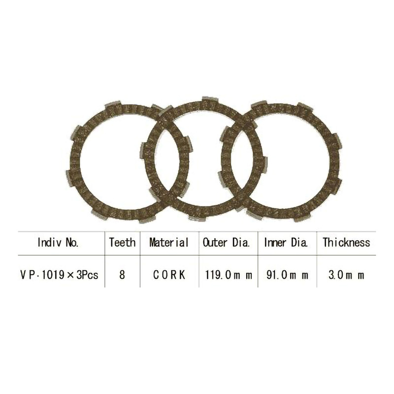 Kit disques d'embrayage garnis Kyoto Honda MTX 50 84-90