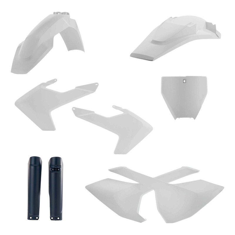 Kit Plastique Complet ACERBIS Type Origine Réplica 2017 Blanc / Bleu Nuit - Husqvarna TC / FC 16-18