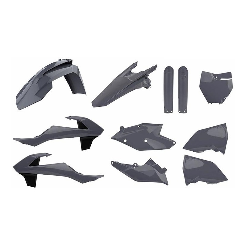 Kit plastique complet Polisport + kit déco + house de selle Blackbird