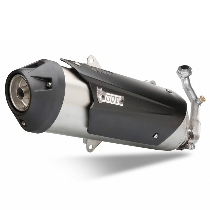 Ligne complète 1x1 MIVV URBAN inox brossé / ABS noir Suzuki Burgman