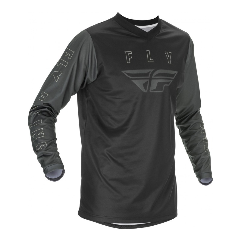 Maillot cross enfant Fly Racing F-16 noir/gris- S