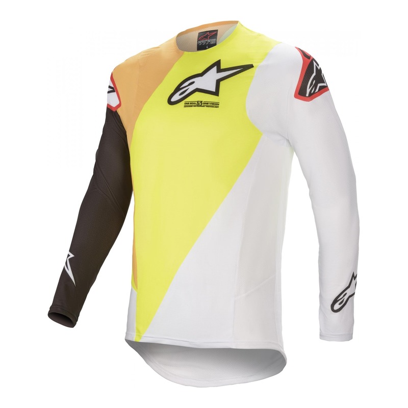Maillot de cross Alpinestars Supertech Blaze jaune fluo/blanc- M