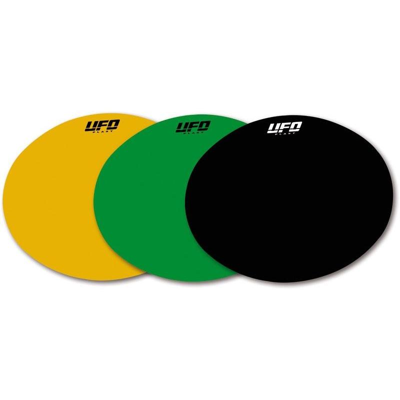 Planche adhésive ovale UFO pour plaque frontale vintage ovale type 76-83 verte