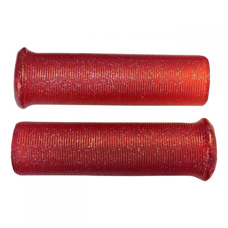 Revêtement de poignées EMGO star fire flake guidon Ø1’’ (25,4mm) rouge paillettes