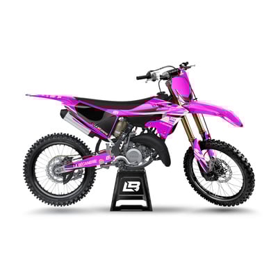 Kit déco La Bécanerie Factory violet/blanc brillant Yamaha YZ 125/250 22-23