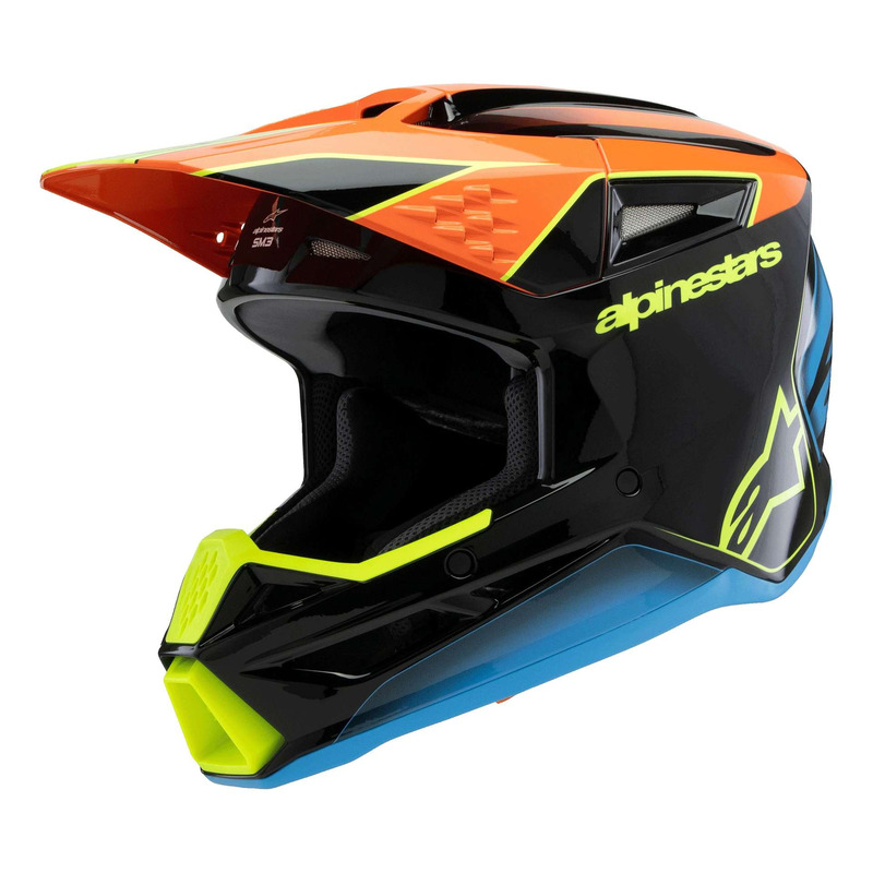 Casque cross enfant Alpinestars SM3 Youth Fray black/orange/yellow- YS